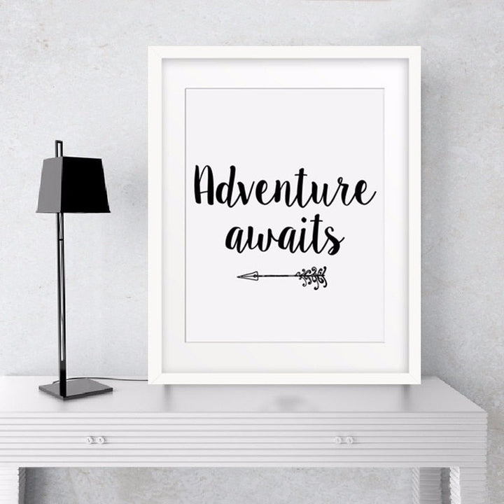 Adventure Awaits Arrow - Canvas Wall Art Painting | Bowlift