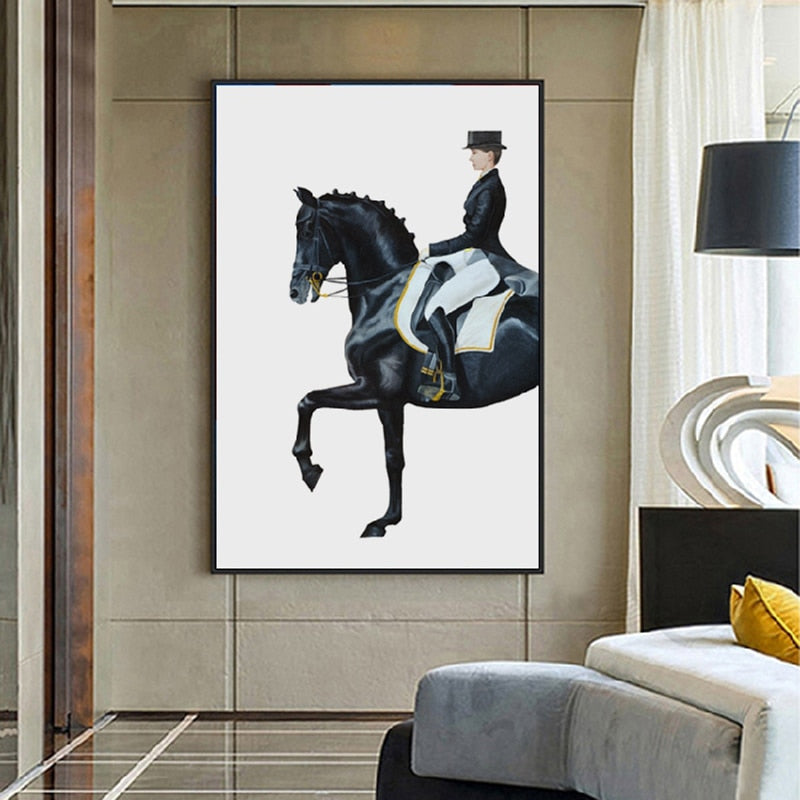Luxurious Figure Horse  - Canvas Wall Art Painting | Bowlift
