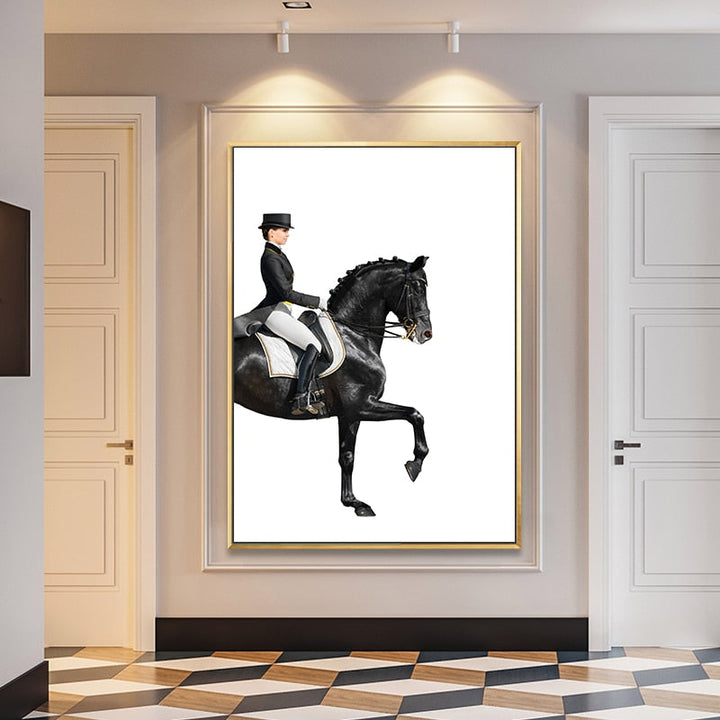 Luxurious Figure Horse  - Canvas Wall Art Painting | Bowlift