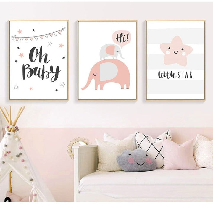 Hello Little One - Canvas Wall Art Painting | Bowlift