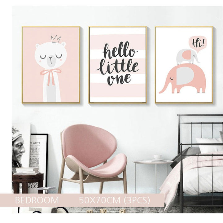 Hello Little One - Canvas Wall Art Painting | Bowlift