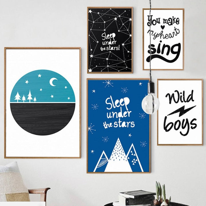 Sleep Under The Stars - Canvas Wall Art Painting | Bowlift
