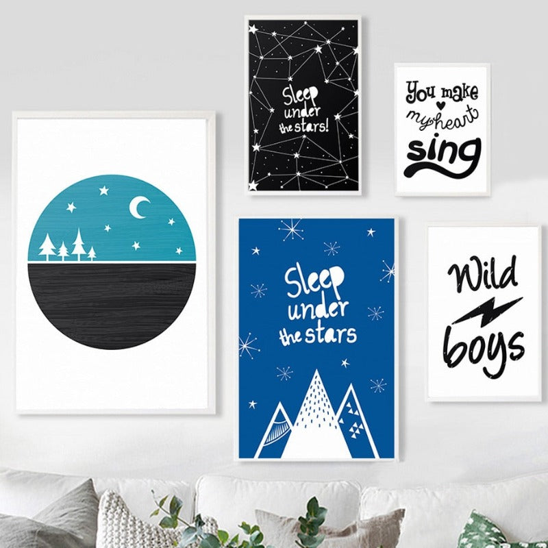 Sleep Under The Stars - Canvas Wall Art Painting | Bowlift
