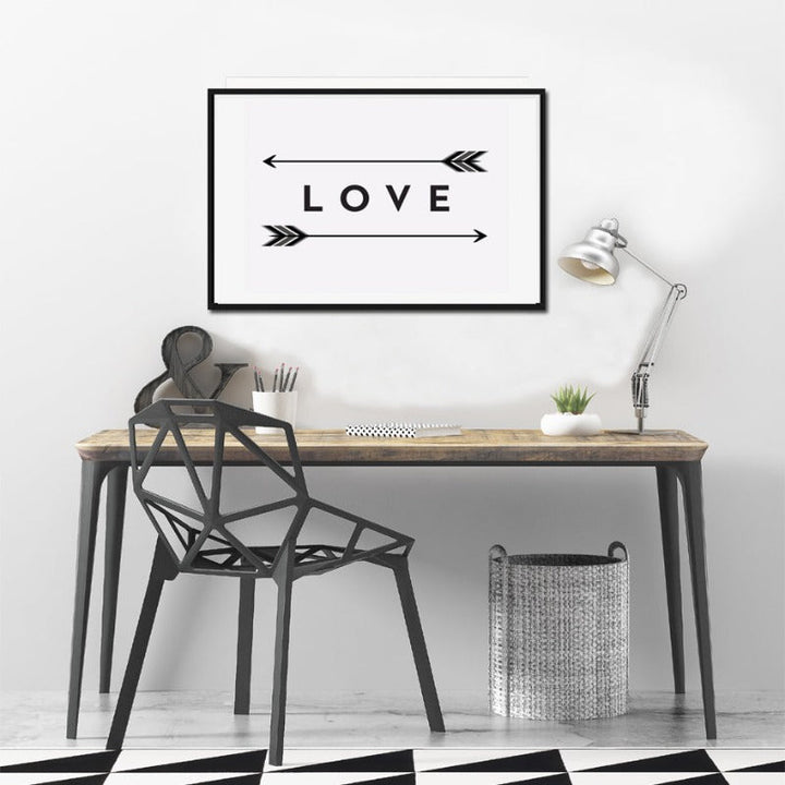 Love Arrow Print - Canvas Wall Art Painting | Bowlift