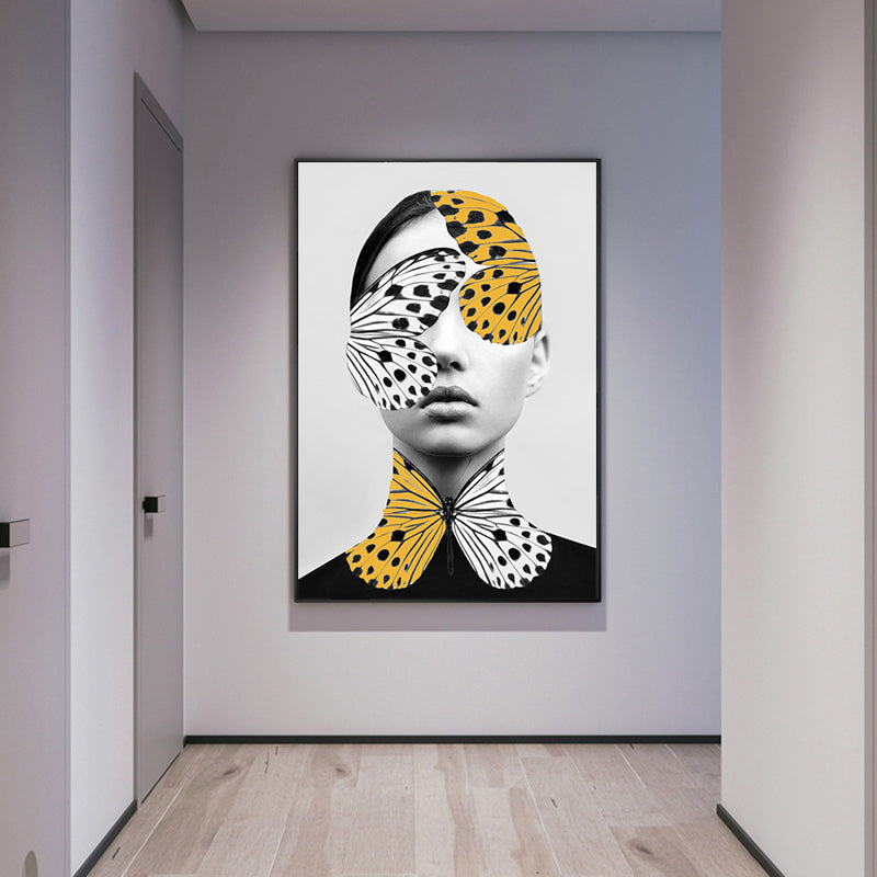 Abstract Creative Butterfly Women Wall Art Prints Poster - Canvas Wall Art Painting | Bowlift