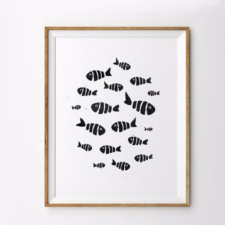 Minimalist Black And White Inspiring Letters - Canvas Wall Art Painting | Bowlift