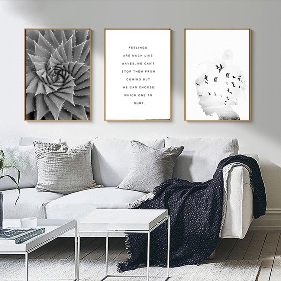 Abstract Scandinavia Style Scene - Canvas Wall Art Painting | Bowlift
