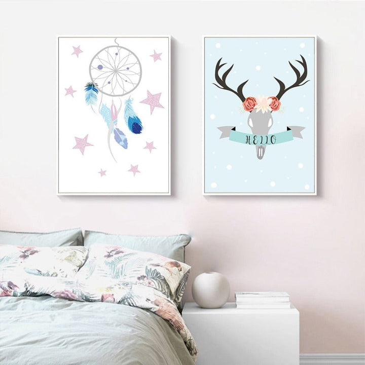 Boho Dreamcatcher - Canvas Wall Art Painting | Bowlift