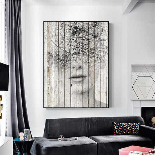 Abstract Figure Prints - Canvas Wall Art Painting | Bowlift