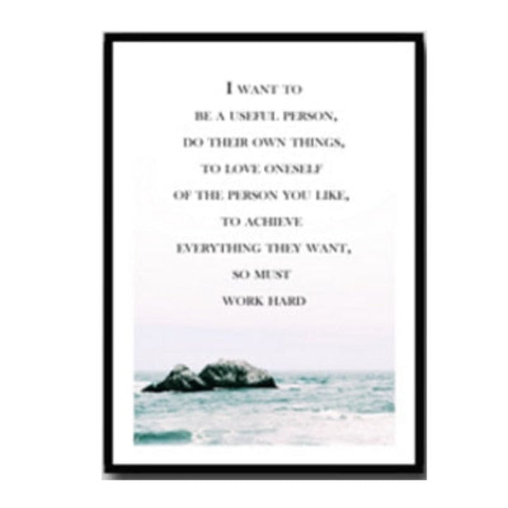 Modern Wave Coastal Palm Tree Seascape - Canvas Wall Art Painting | Bowlift