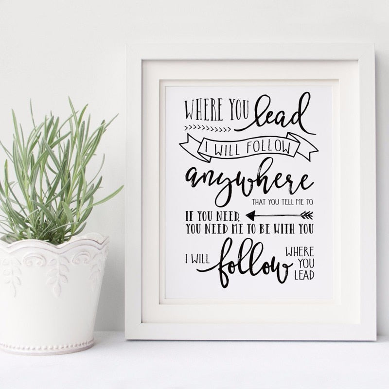 Where You Lead I Will Follow - Canvas Wall Art Painting | Bowlift