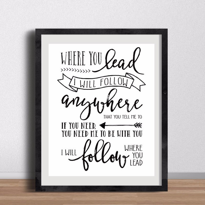 Where You Lead I Will Follow - Canvas Wall Art Painting | Bowlift