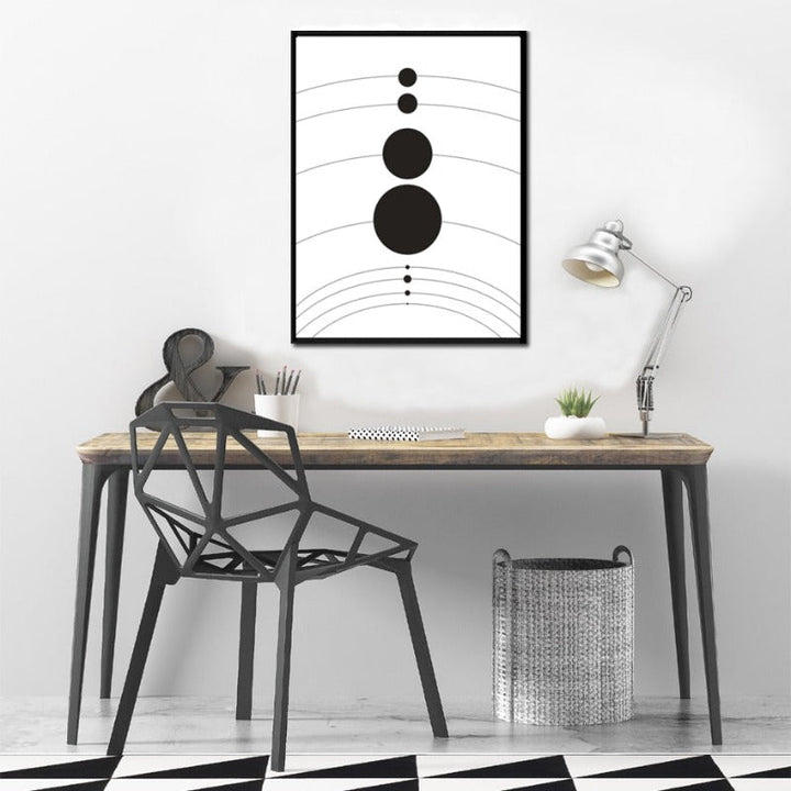 Solar System Planet Posters Universe - Canvas Wall Art Painting | Bowlift