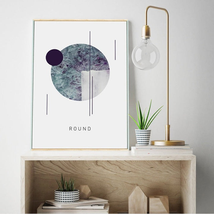 Geometric Nordic Shapes - Canvas Wall Art Painting | Bowlift