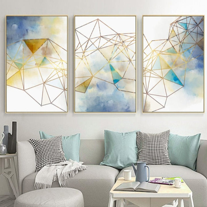 Geometric Line - Canvas Wall Art Painting | Bowlift