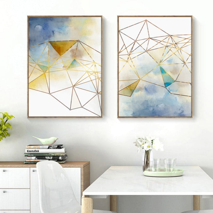 Geometric Line - Canvas Wall Art Painting | Bowlift