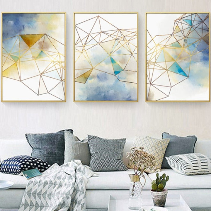 Geometric Line - Canvas Wall Art Painting | Bowlift