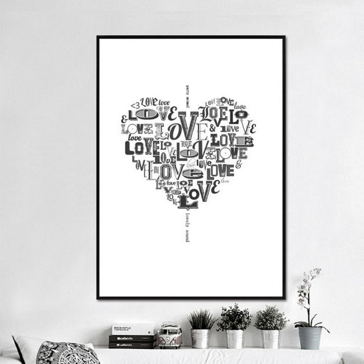 Love Heart Wine Prints Kitchen Posters - Canvas Wall Art Painting | Bowlift