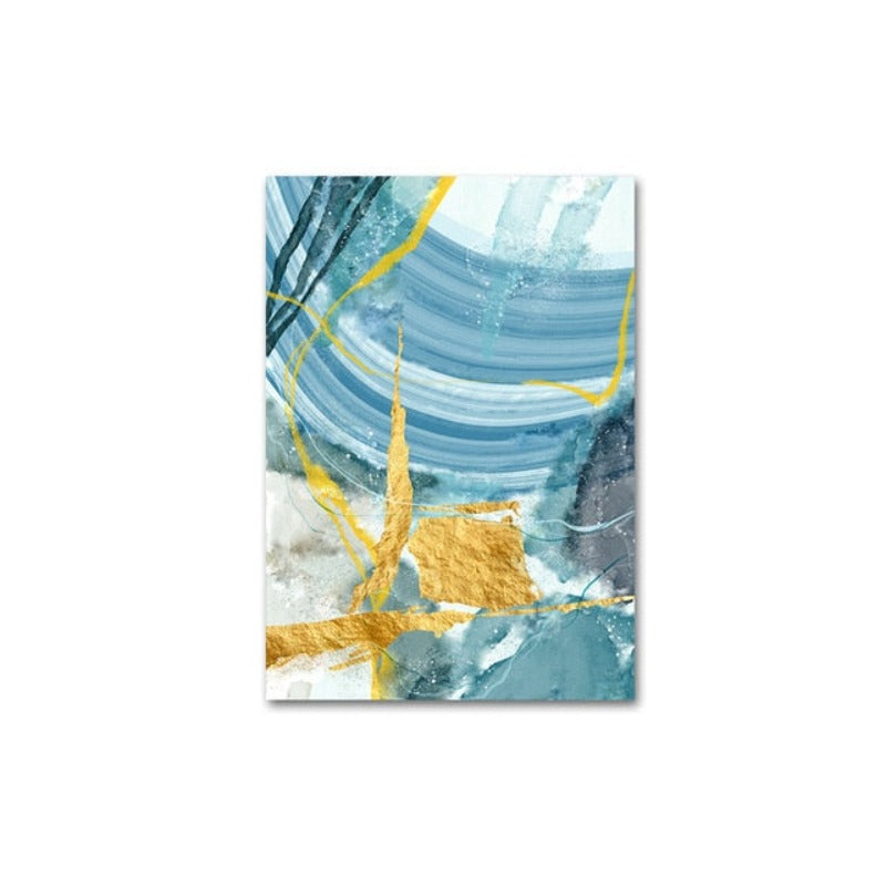Blue Prints Poster - Canvas Wall Art Painting | Bowlift