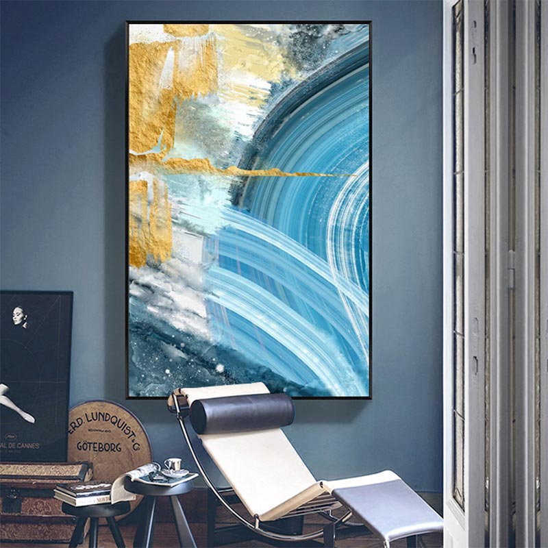 Blue Prints Poster - Canvas Wall Art Painting | Bowlift