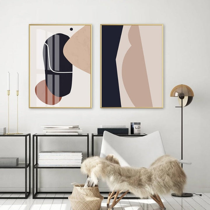 Geometric Color Block - Canvas Wall Art Painting | Bowlift