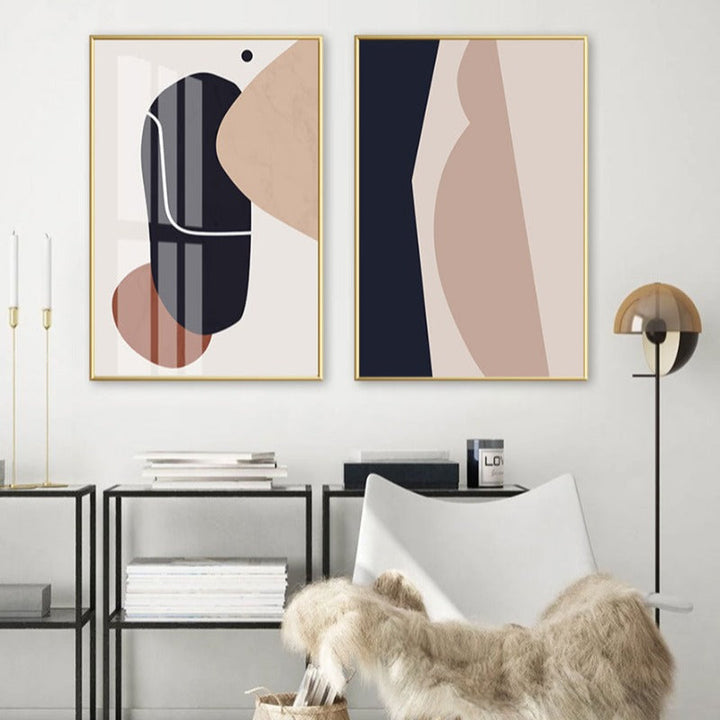 Geometric Color Block - Canvas Wall Art Painting | Bowlift