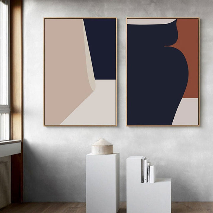 Geometric Color Block - Canvas Wall Art Painting | Bowlift