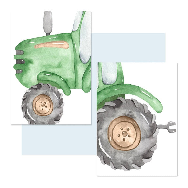 Personalized Name Tractor Boys - Canvas Wall Art Painting | Bowlift