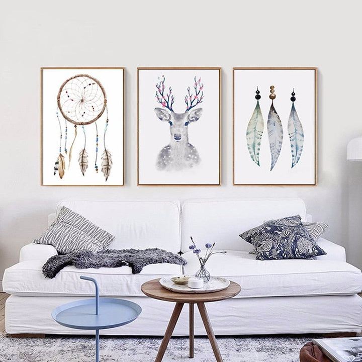 Retro Tribal - Canvas Wall Art Painting | Bowlift