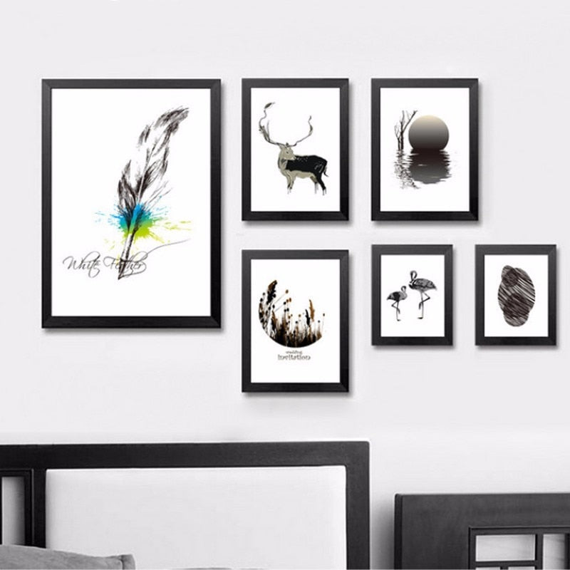 Nordic Nature Canvas Painting Animals - Canvas Wall Art Painting | Bowlift