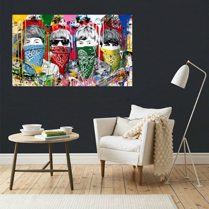 Street Graffiti - Canvas Wall Art Painting | Bowlift