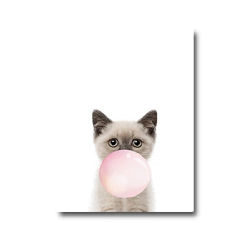 Wild Life At Party - Canvas Wall Art Painting | Bowlift