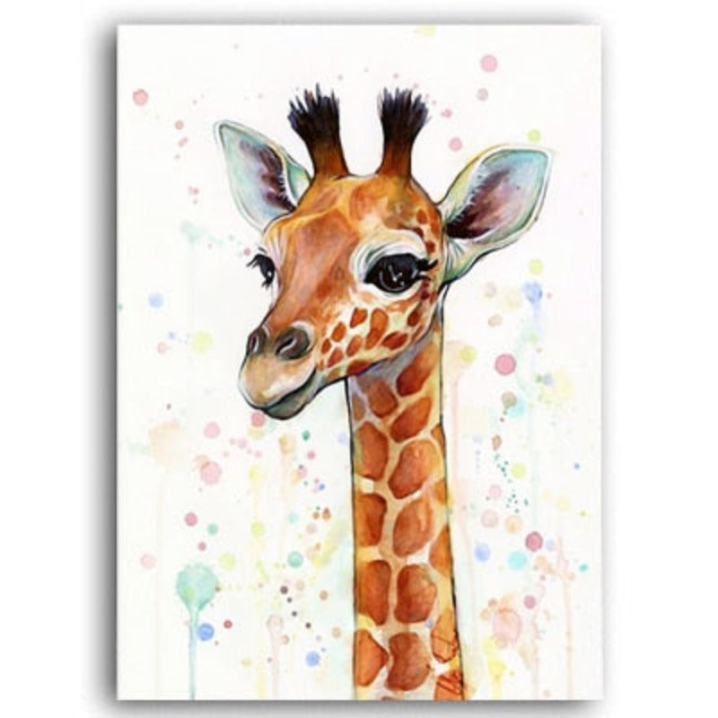 Baby Giraffe - Canvas Wall Art Painting | Bowlift
