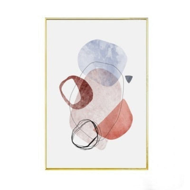 Vintage Geometric Abstract Marble - Canvas Wall Art Painting | Bowlift