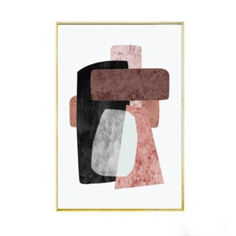 Vintage Geometric Abstract Marble - Canvas Wall Art Painting | Bowlift