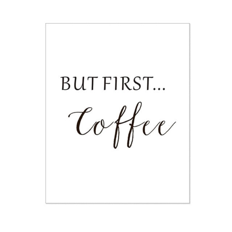 But First Coffee - Canvas Wall Art Painting | Bowlift
