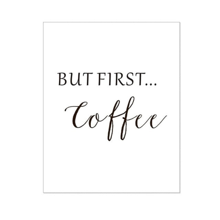 But First Coffee - Canvas Wall Art Painting | Bowlift