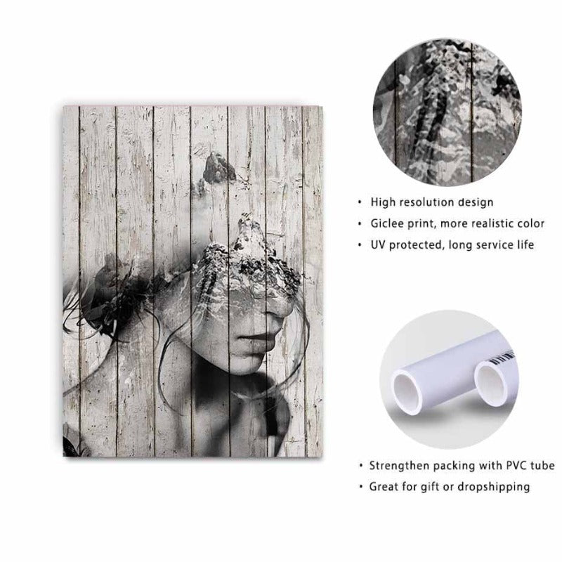 Abstract Figure Prints - Canvas Wall Art Painting | Bowlift