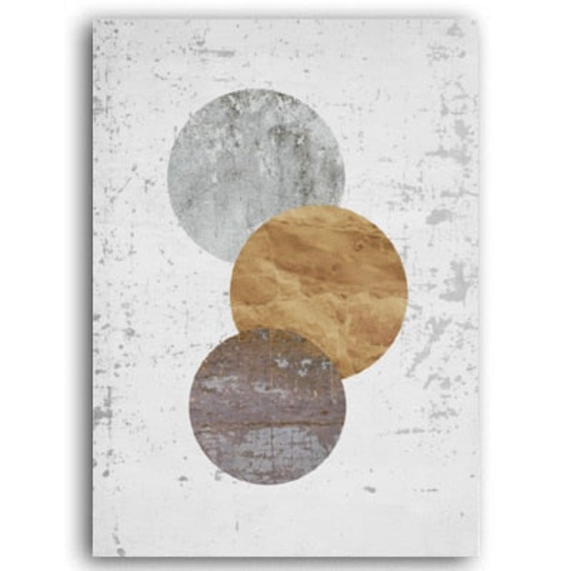Vintage Abstract Geometric - Canvas Wall Art Painting | Bowlift