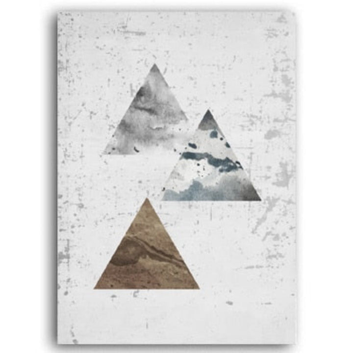 Vintage Abstract Geometric - Canvas Wall Art Painting | Bowlift