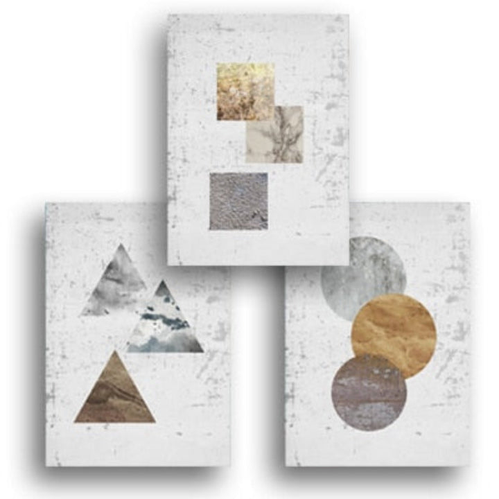 Vintage Abstract Geometric - Canvas Wall Art Painting | Bowlift