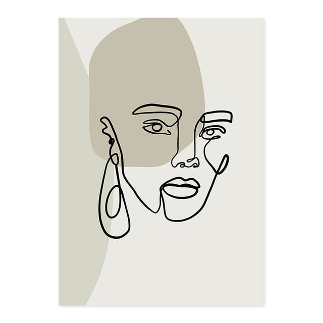 Line Graphic Art - Canvas Wall Art Painting | Bowlift