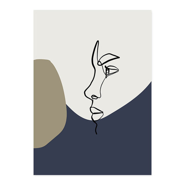 Line Graphic Art - Canvas Wall Art Painting | Bowlift
