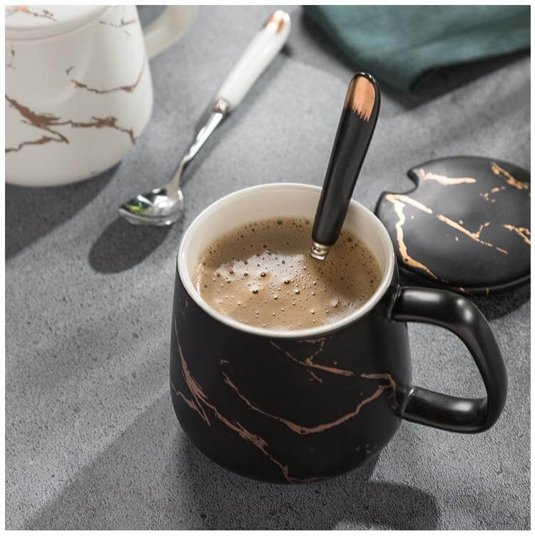 BowLift | Elegant Marble Ceramic Coffee Mug Gift Set