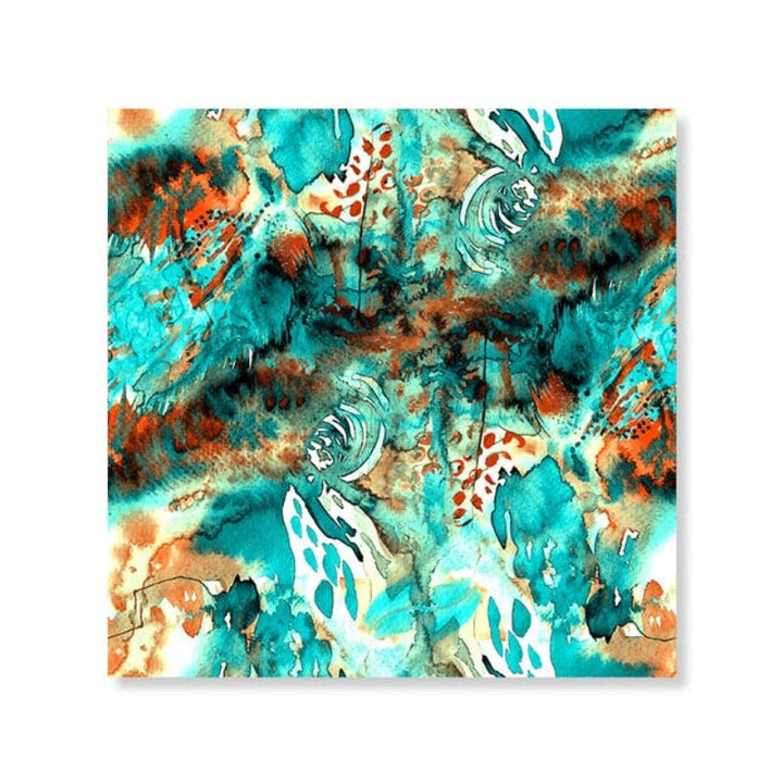 Blue Pink Floral - Canvas Wall Art Painting | Bowlift