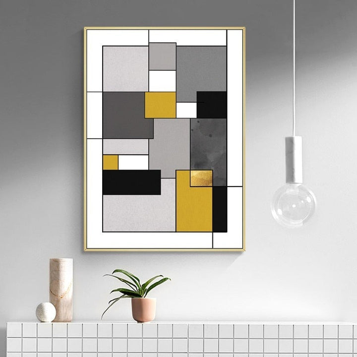 Colored Blocks - Canvas Wall Art Painting | Bowlift