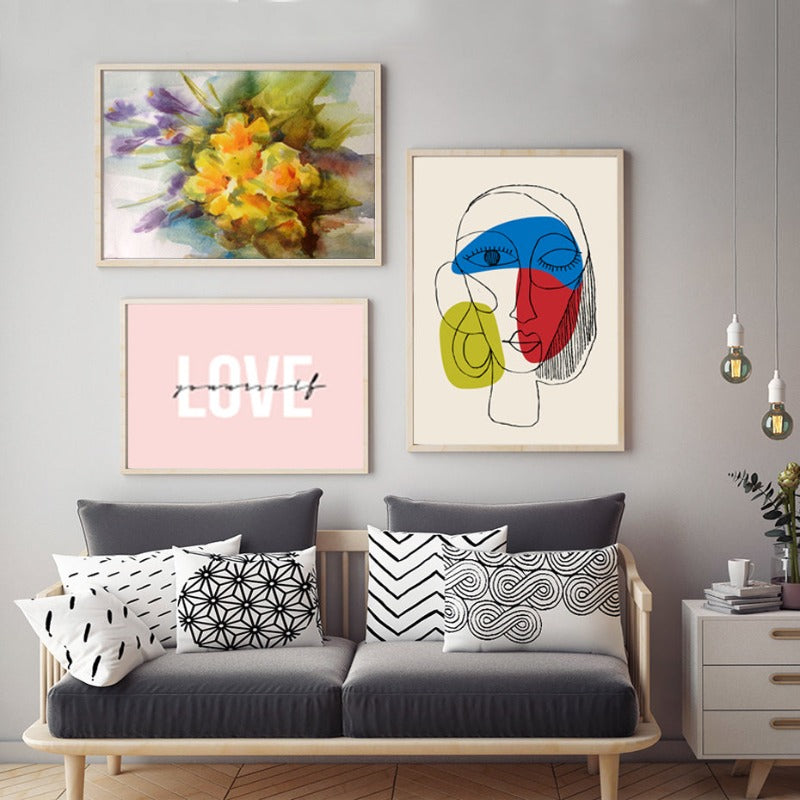 Beautiful Abstract Love-Yourself - Canvas Wall Art Painting | Bowlift