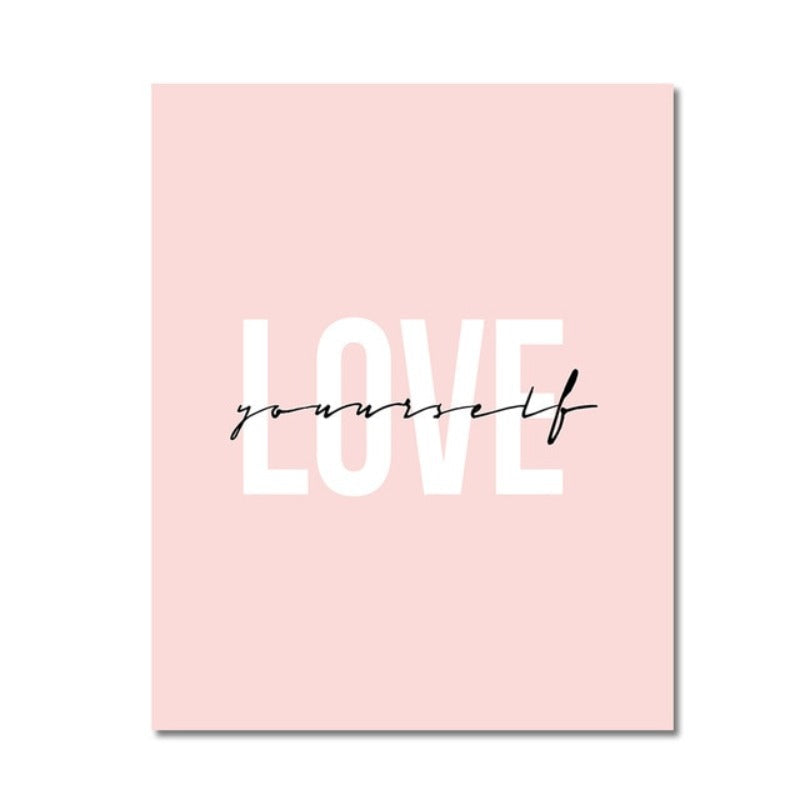 Beautiful Abstract Love-Yourself - Canvas Wall Art Painting | Bowlift