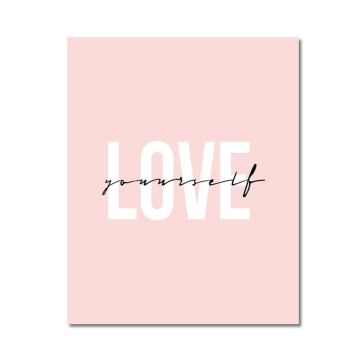 Beautiful Abstract Love-Yourself - Canvas Wall Art Painting | Bowlift