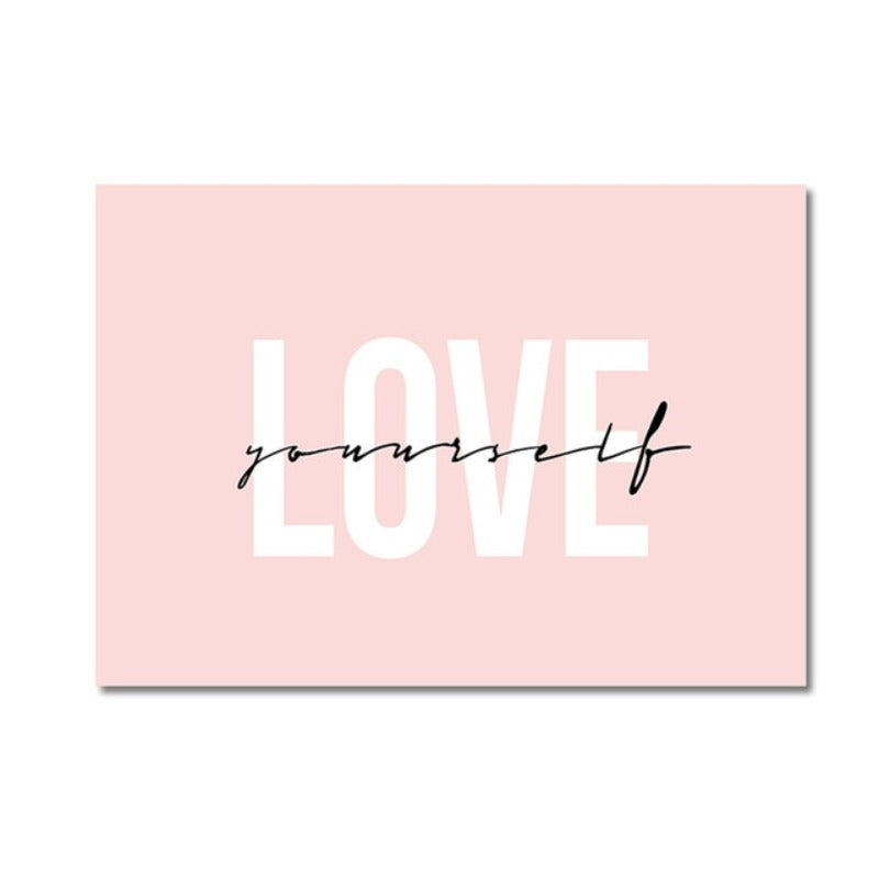 Beautiful Abstract Love-Yourself - Canvas Wall Art Painting | Bowlift
